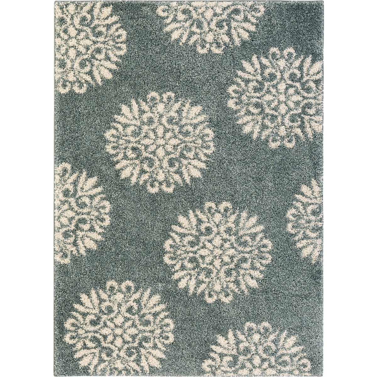 Mohawk Home Exploded Medallions Blue 2 Ft. x 8 Ft. Runner Rug