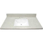 Modular Vanity Tops 37 In. W x 22 In. D Dune Cultured Marble Vanity Top with Rectangular Wave Bowl Image 2