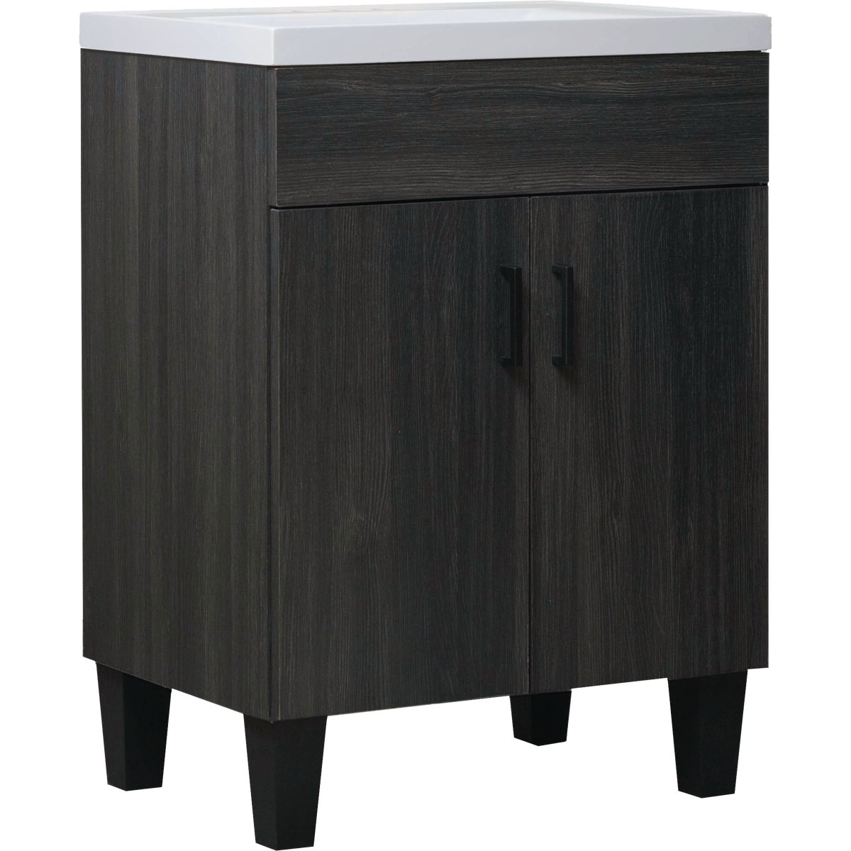 Zenna Home Wallowa Pine 30 In. W x 34 In. x 18 In. D Vanity with White Cultured Marble Top