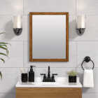 Zenna Home 20 In. x 25 In. Oak Framed Wall Mirror Image 2