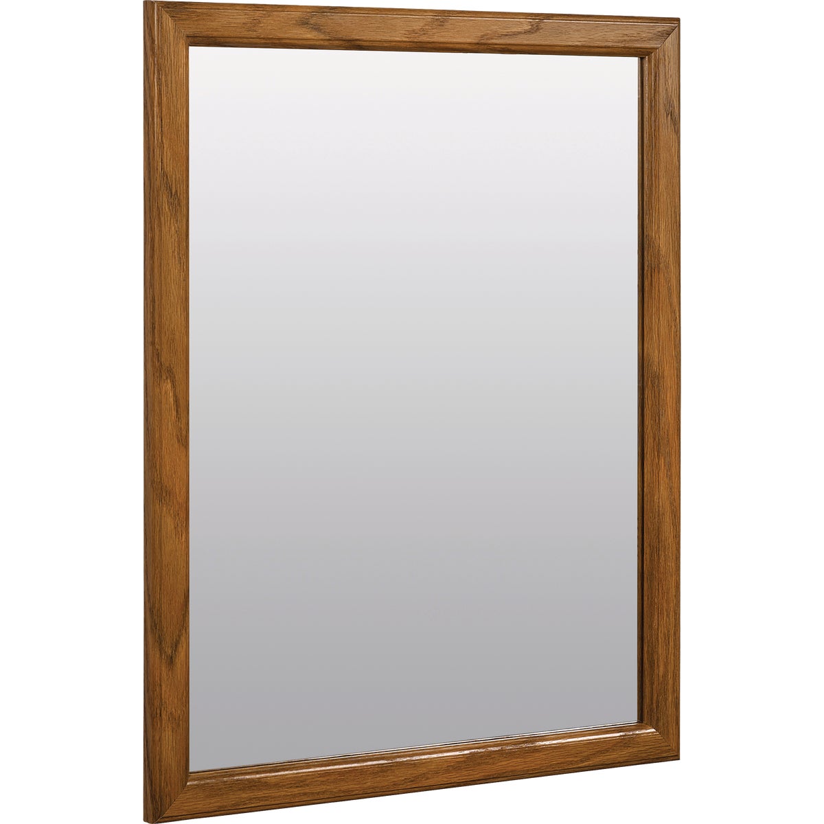 Zenna Home 20 In. x 25 In. Oak Framed Wall Mirror Image 5