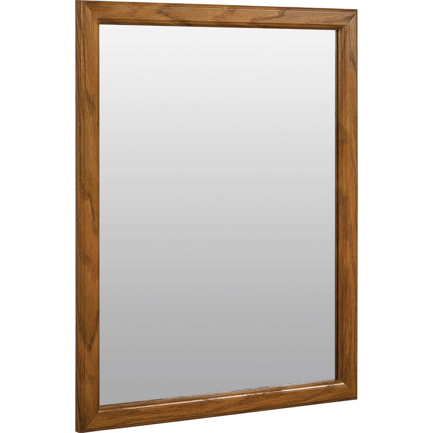 Zenna Home 20 In. x 25 In. Oak Framed Wall Mirror Image 5
