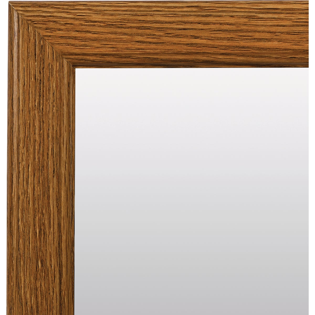 Zenna Home 20 In. x 25 In. Oak Framed Wall Mirror Image 4