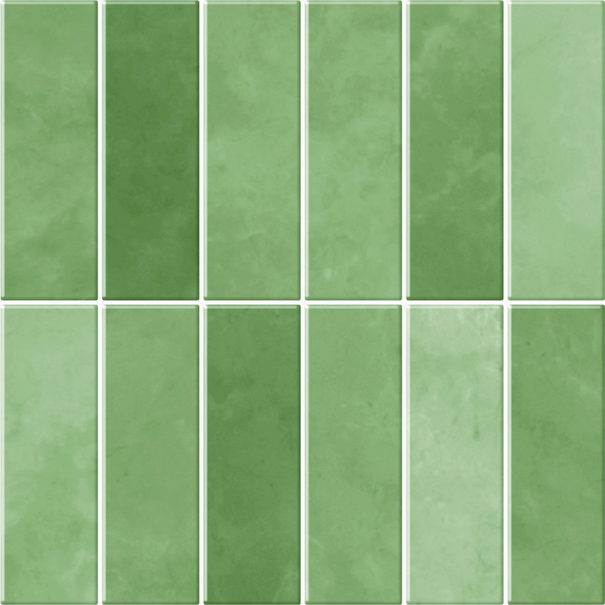 MSI 10 In. x 10 In. Gel Peel and Stick Wall Tile, Deep Emerald Stax