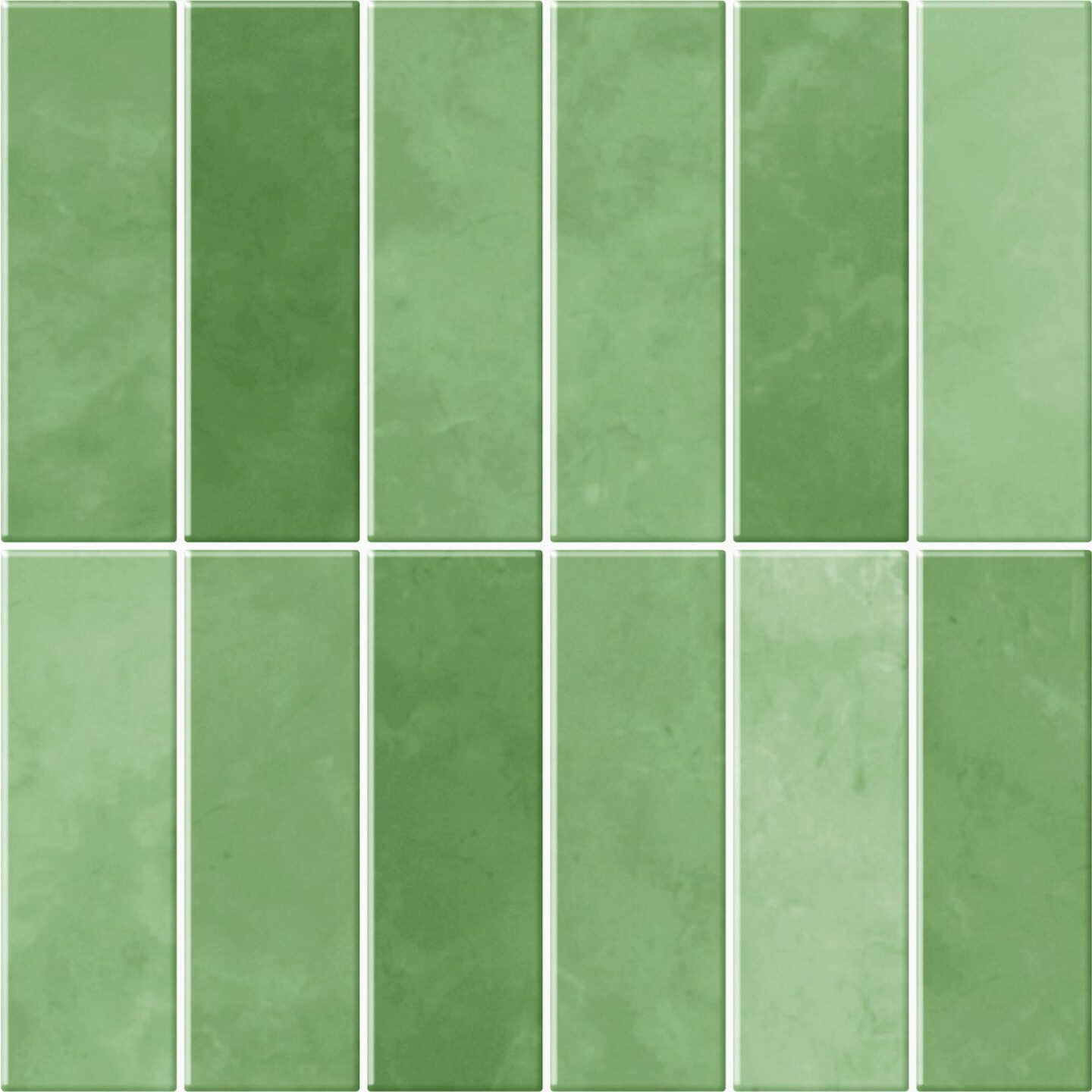 MSI 10 In. x 10 In. Gel Peel and Stick Wall Tile, Deep Emerald Stax Image 1