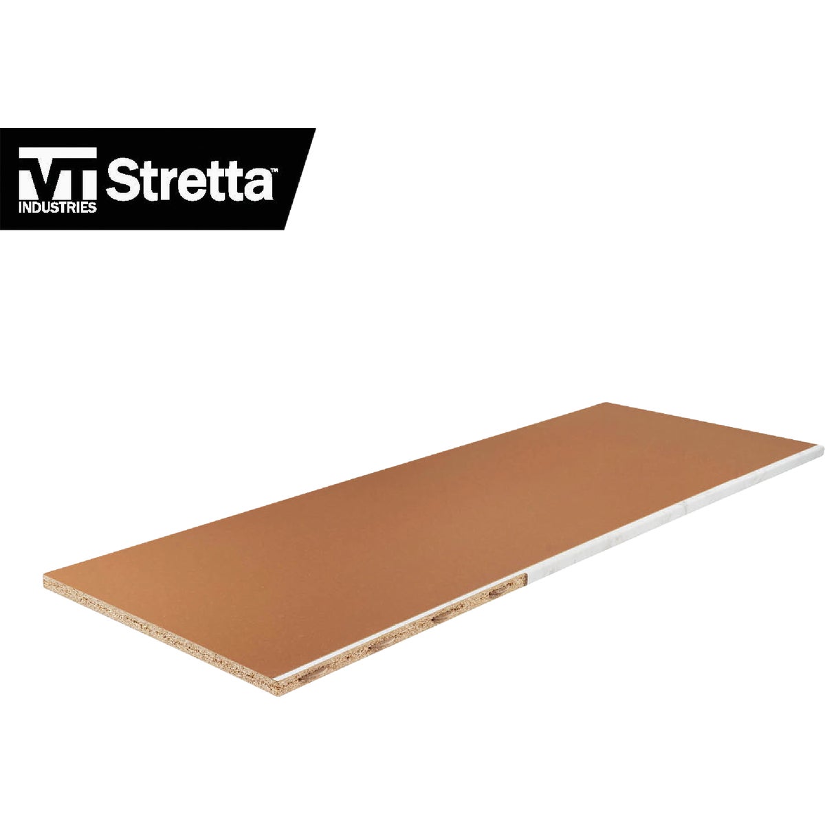 VT Industries Stretta 10 Ft. Right Hand Laminate White Marble Countertop Image 7