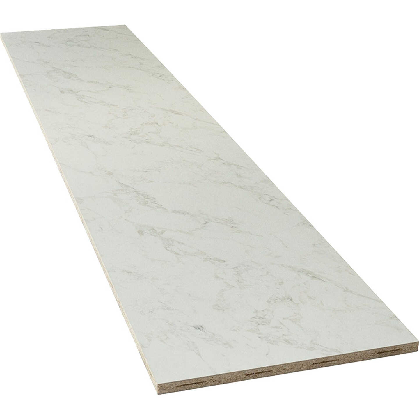 VT Industries Stretta 10 Ft. White Marble Backsplash Panel Image 1