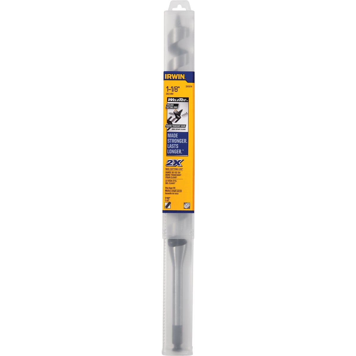 Irwin WeldTec 1-1/8 In. x 17 In. Quick Change Ship Auger Bit Image 2