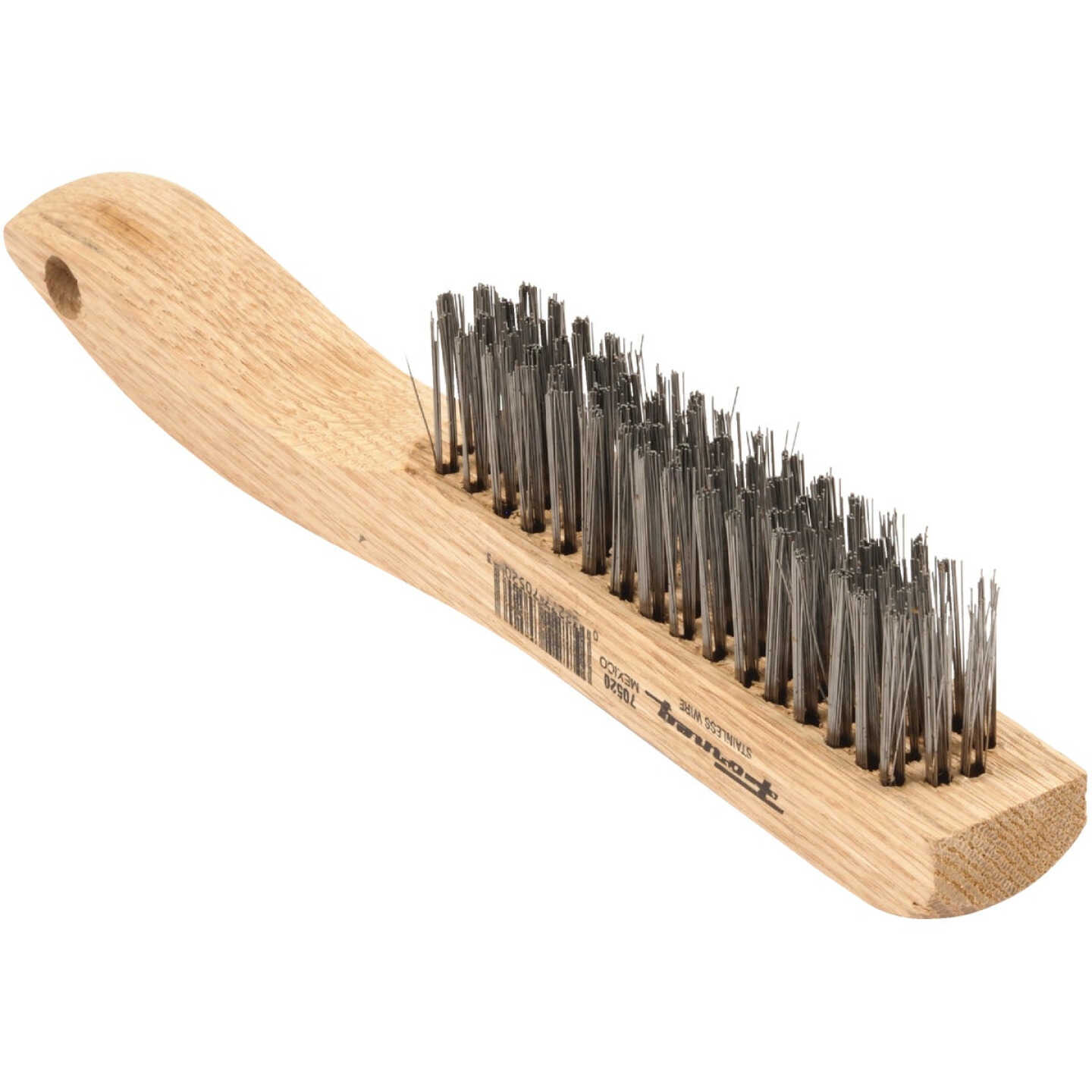 Forney 10-1/4 In. Shoe Handle Wire Brush with Stainless Steel Bristles Image 1