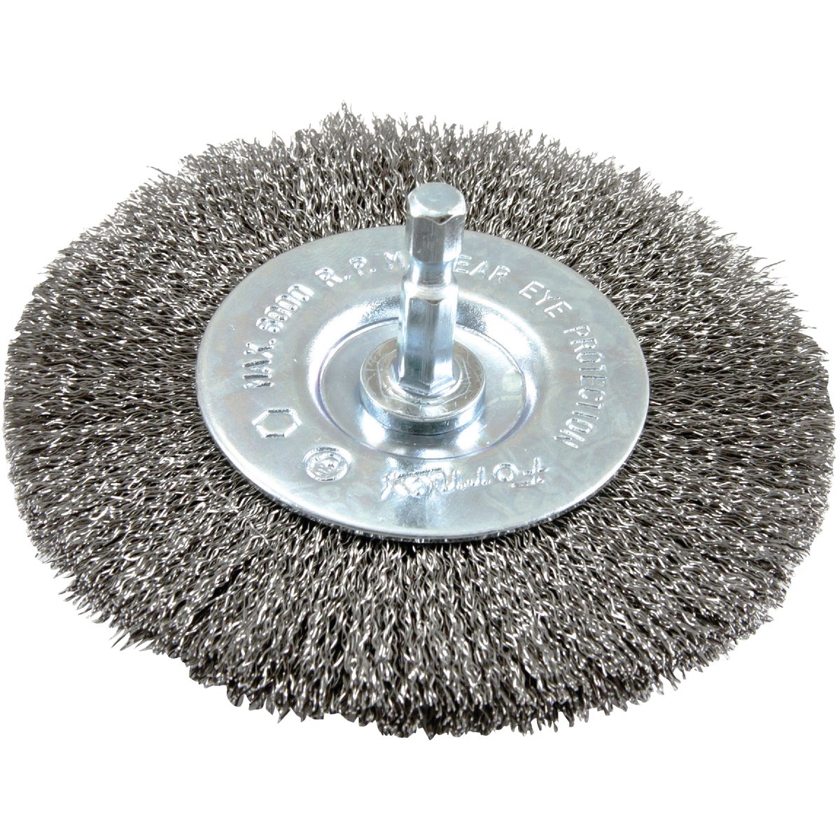 Forney 4 In. Hex Crimped, Fine Drill-Mounted Wire Wheel Image 1