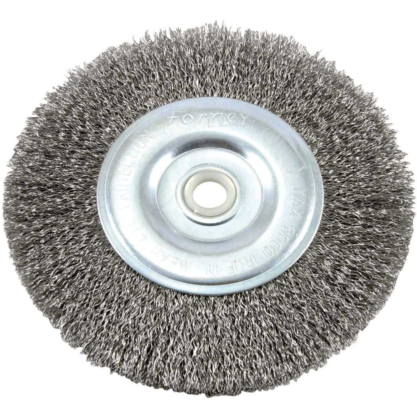 Forney 6 In. Crimped, Coarse .012 In. Bench Grinder Wire Wheel Image 1