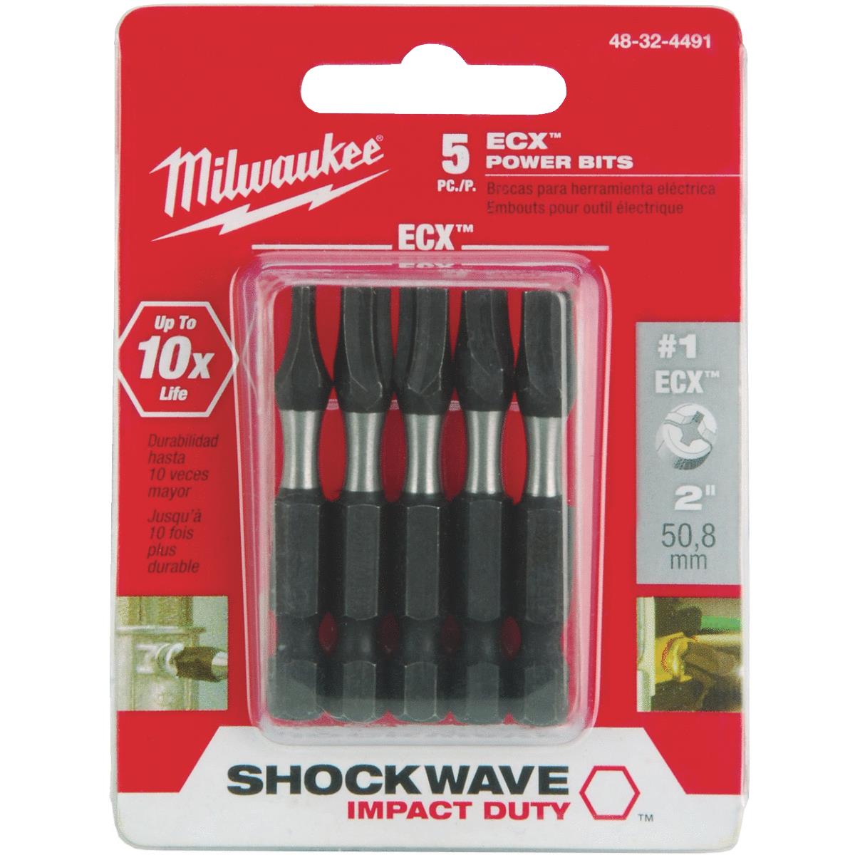 5PK 2" ECX #1 POWER BIT