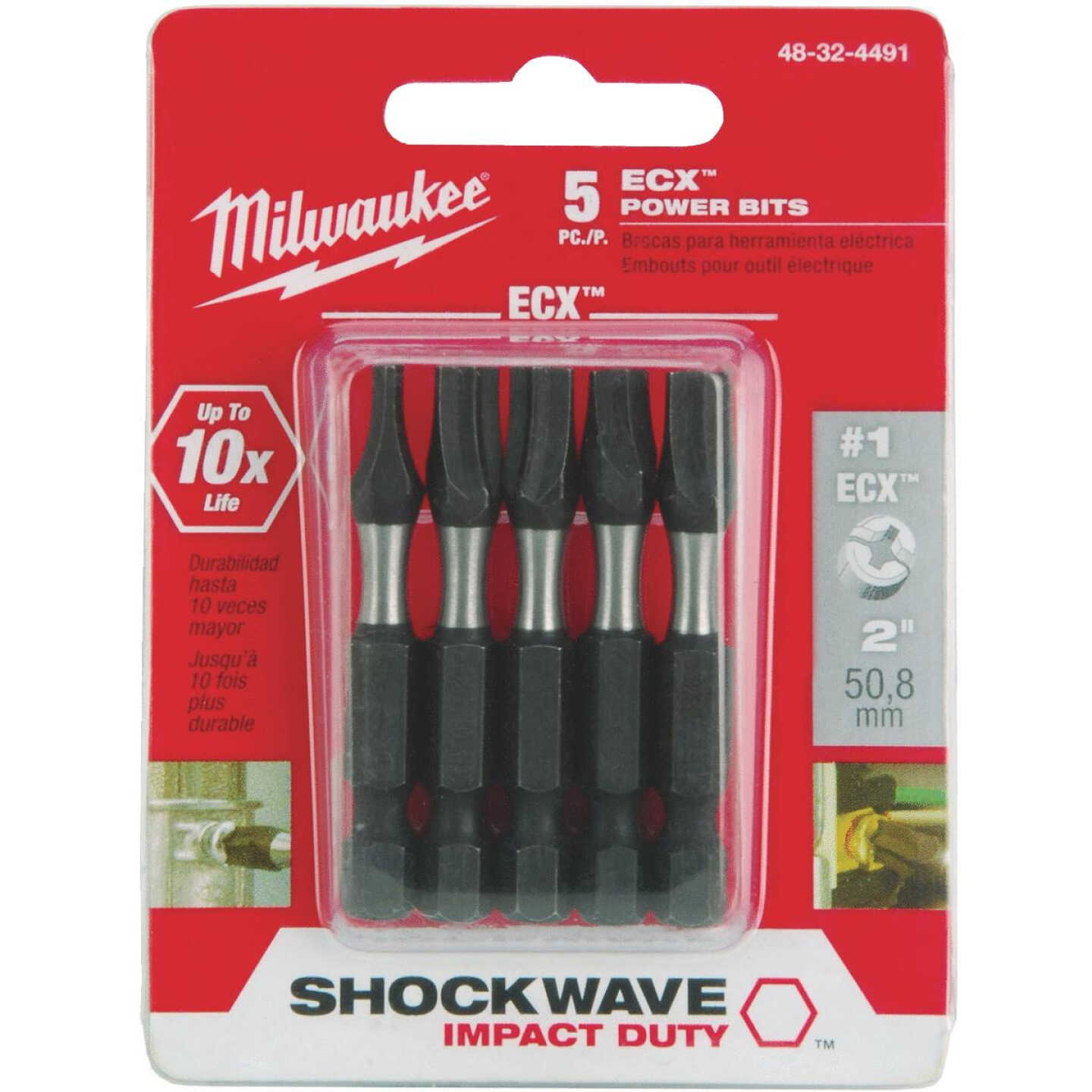 5PK 2" ECX #1 POWER BIT Image 1