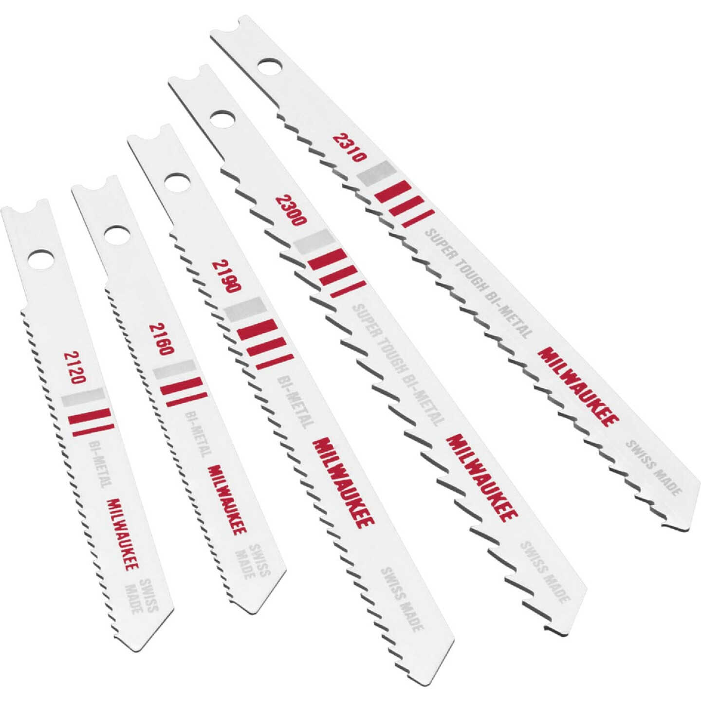 Milwaukee 5-Piece U-Shank Jig Saw Blade Set Image 1