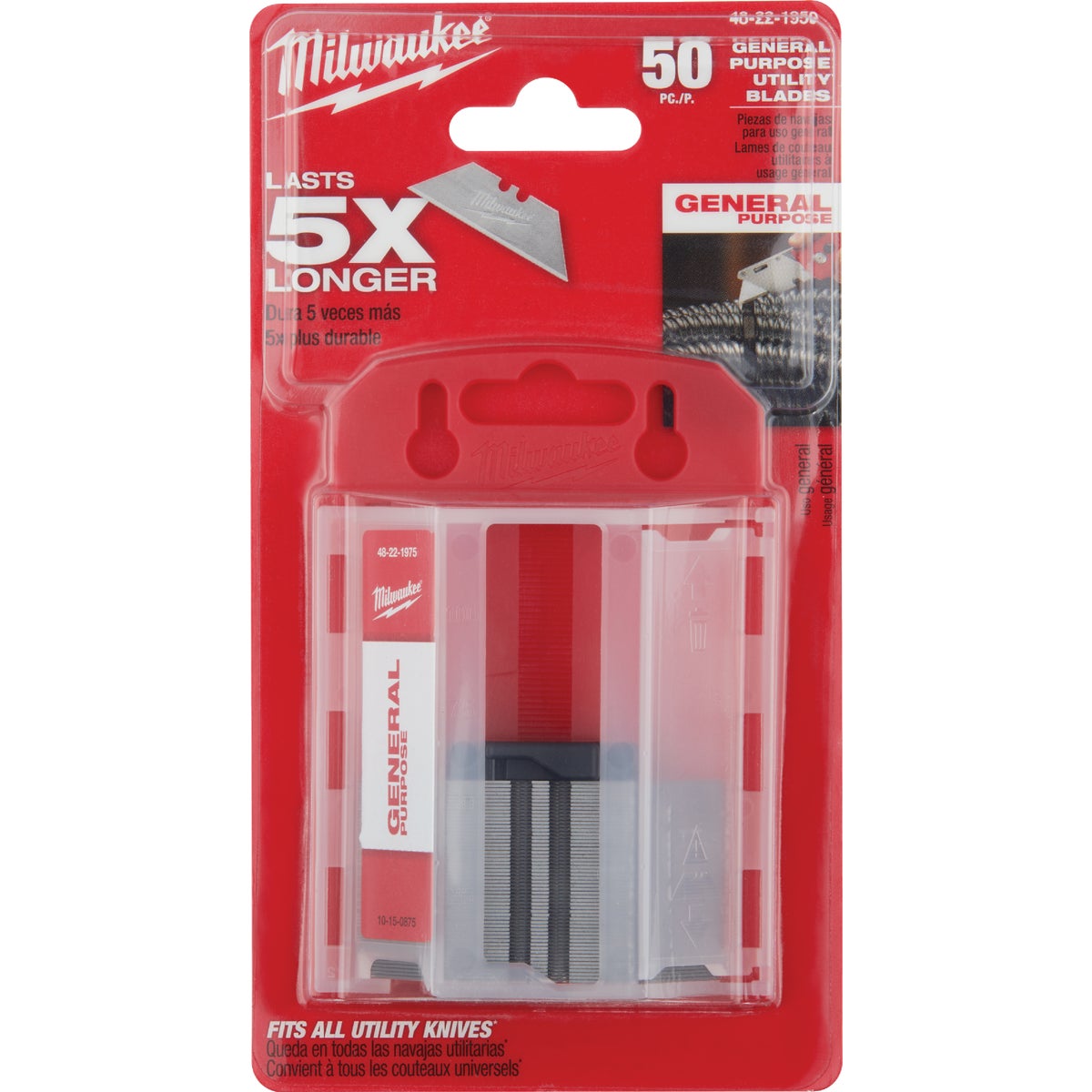 Milwaukee General Purpose 2-Point 2-3/8 In. Utility Knife Blade (50-Pack)