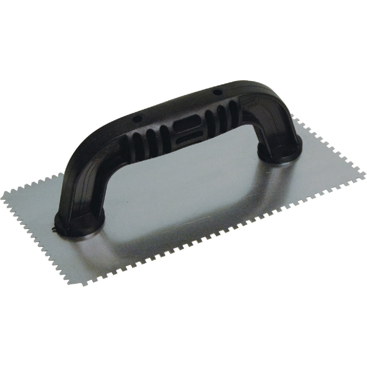 Marshalltown QLT 1/8 In. Square Notched & 1/8 In. Flat V-Notched Trowel with Black Handle