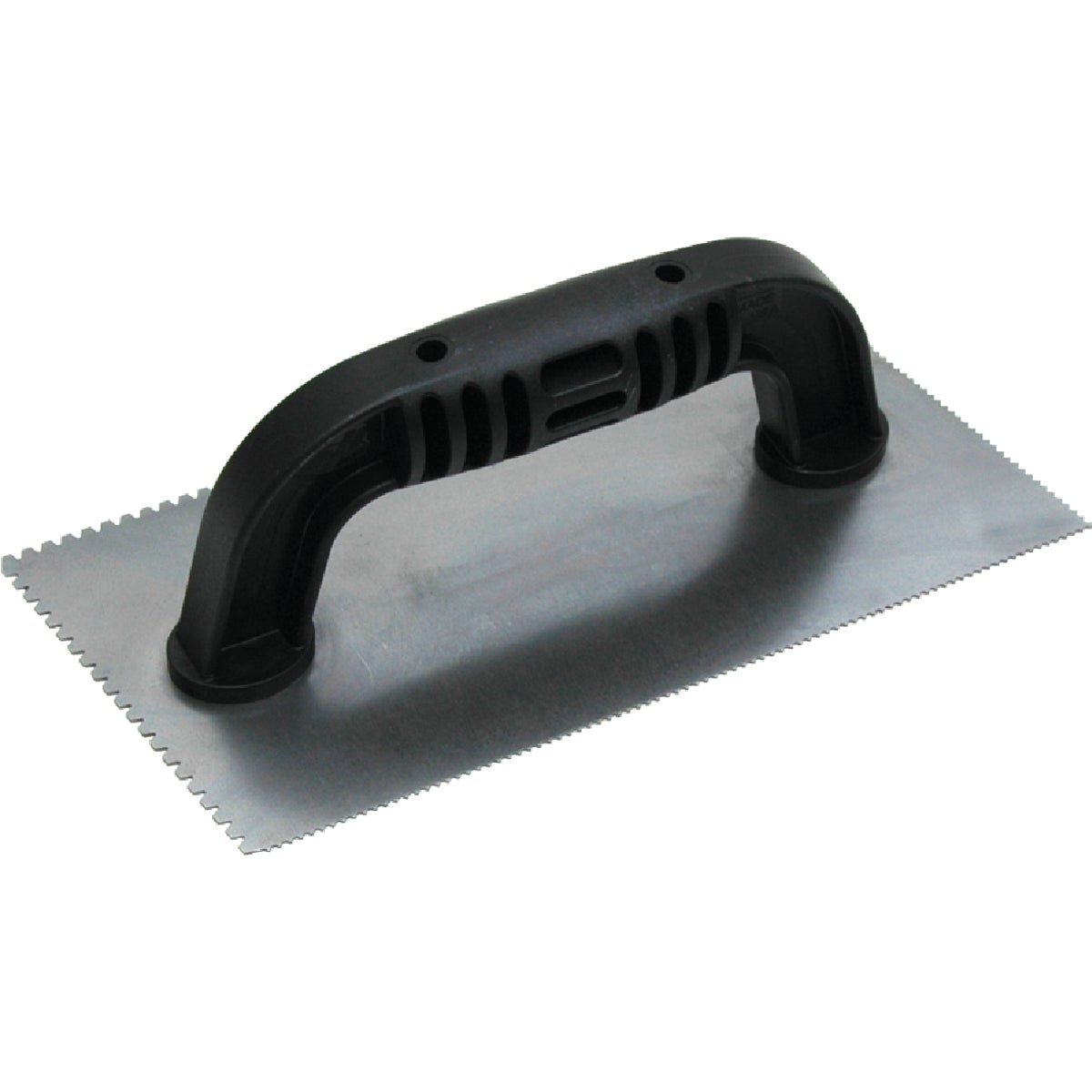 Marshalltown QLT 1/16 In. U-Notched & 3/32 In. Flat V-Notched Trowel with Black Handle
