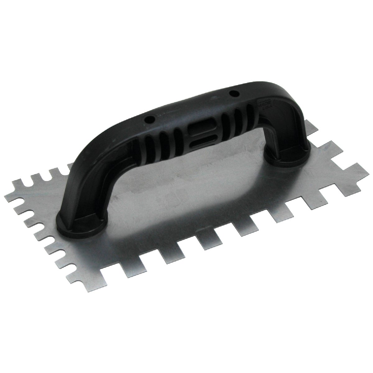 Marshalltown QLT 1/2 In. Square Notched & 1/4 In. U-Notched Trowel with Black Handle