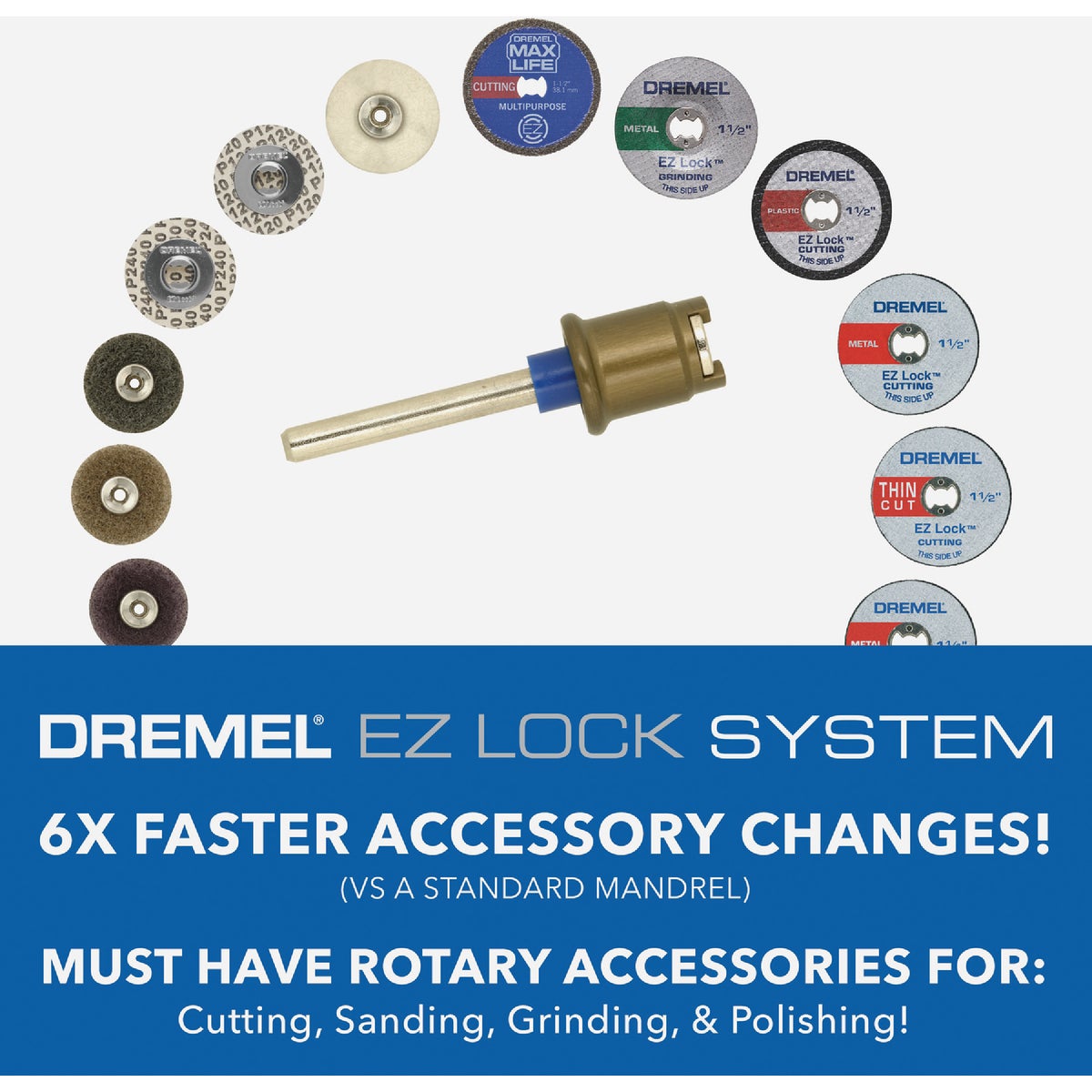 Dremel 1-1/4 In. 240 Grit EZ Lock Sanding Disc Image 5