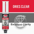 J-B Weld 0.85 Oz. ClearWeld Epoxy, Syringe Image 2