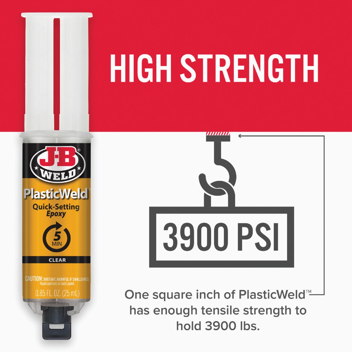 J-B Weld 0.85 Oz. PlasticWeld Epoxy Syringe Image 4