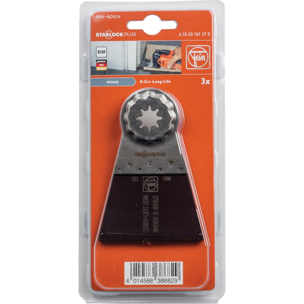 Fein Starlock 2-9/16 In. Bi-Metal Long-Life E-Cut Oscilating Blade (3-Pack) Image 2