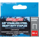 Channellock No. 4 Narrow Crown Stainless Steel Staple, 3/8 In. (1000-Pack) Image 1