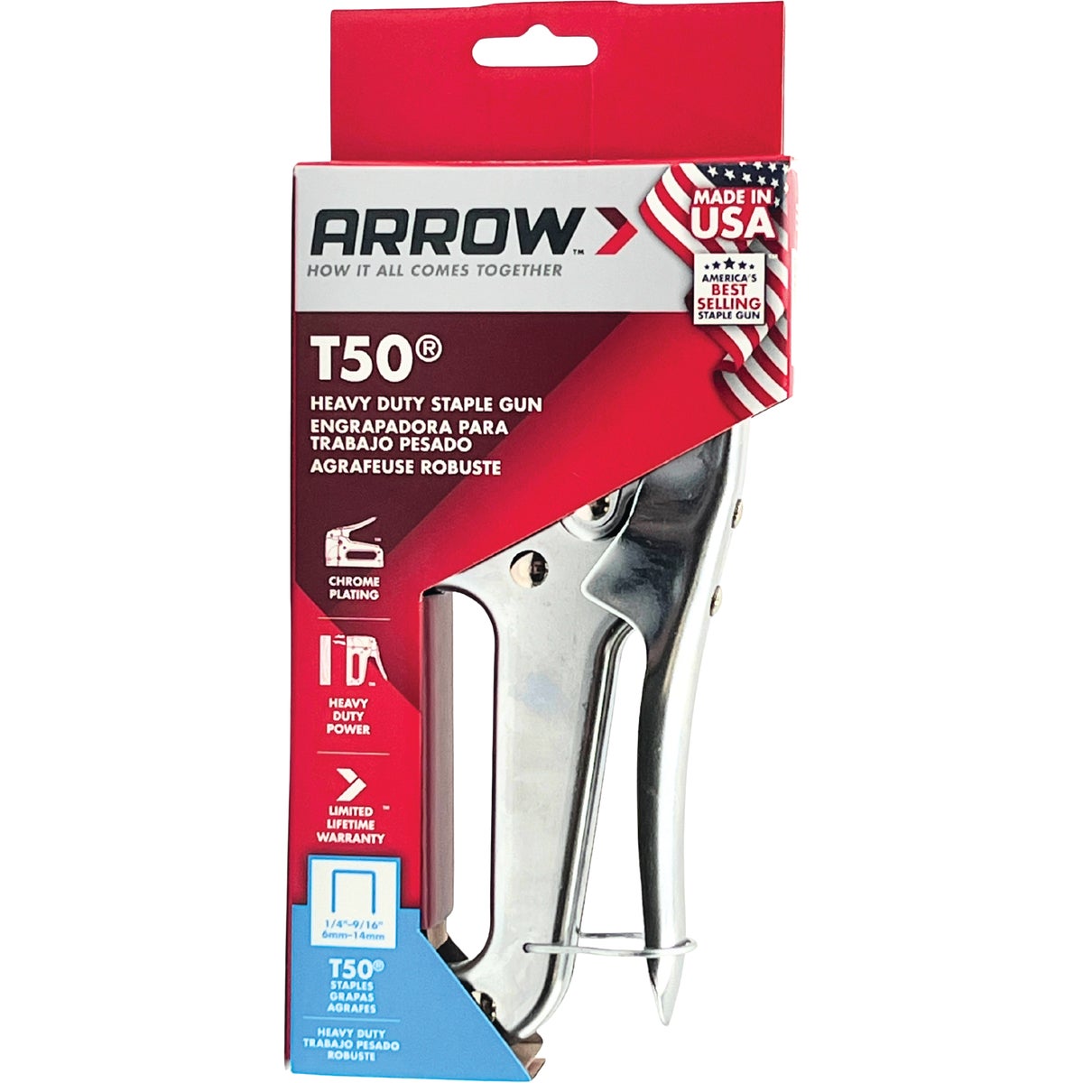 Arrow T50 Heavy-Duty Staple Gun Image 4