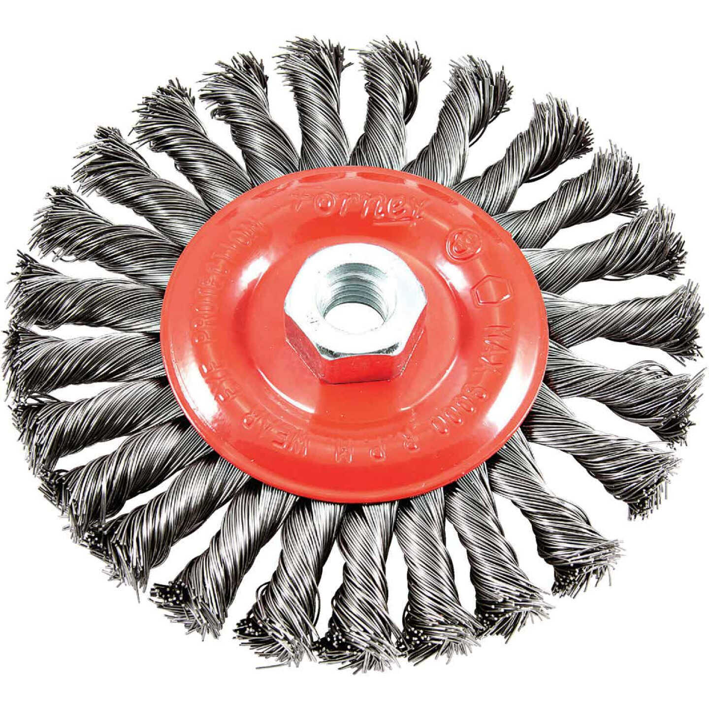 Forney 6 In. Twisted/Knotted .012 In. Angle Grinder Wire Wheel Image 1