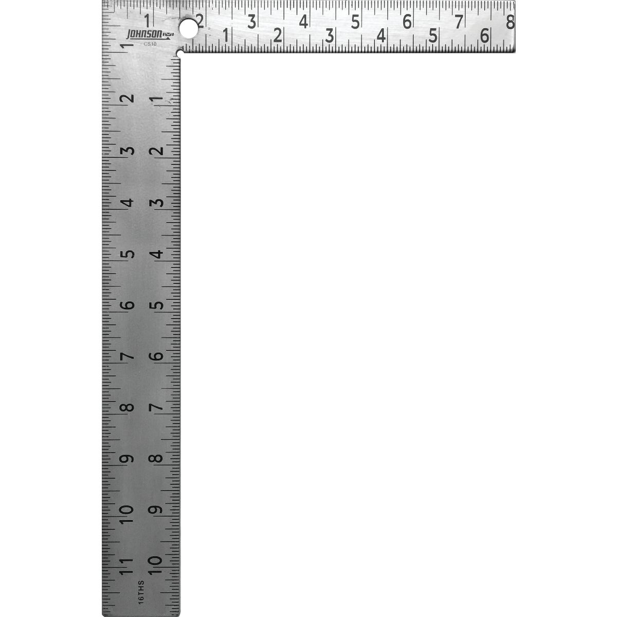 Johnson Level 8 In. x 12 In. Steel Professional Easy-Read Carpenter's Square Image 1