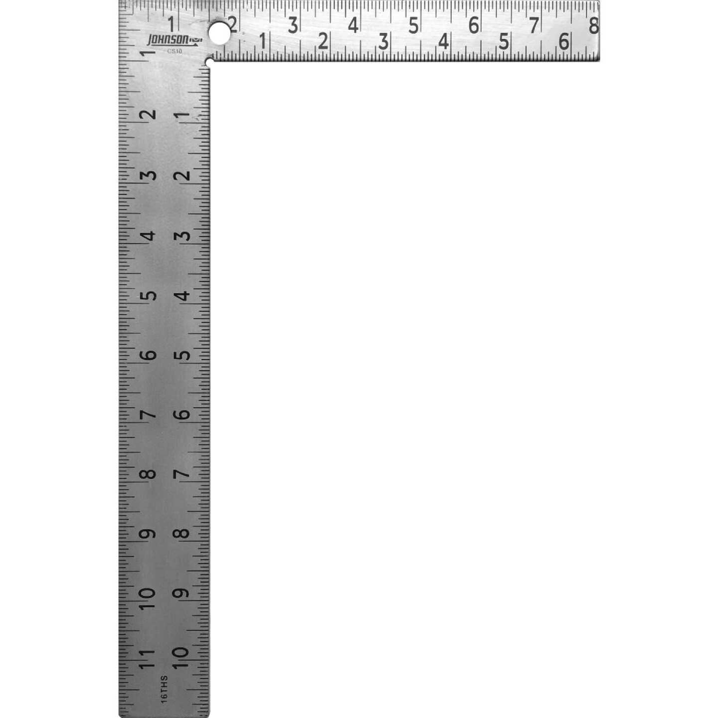Johnson Level 8 In. x 12 In. Steel Professional Easy-Read Carpenter's Square Image 1