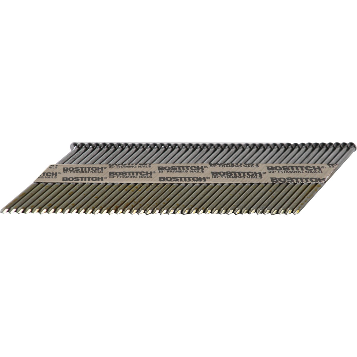 Bostitch 30 Degree Paper Tape Bright Offset Round Head Framing Stick Nail, 3-1/4 In. x .120 In. (2500 Ct.) Image 1