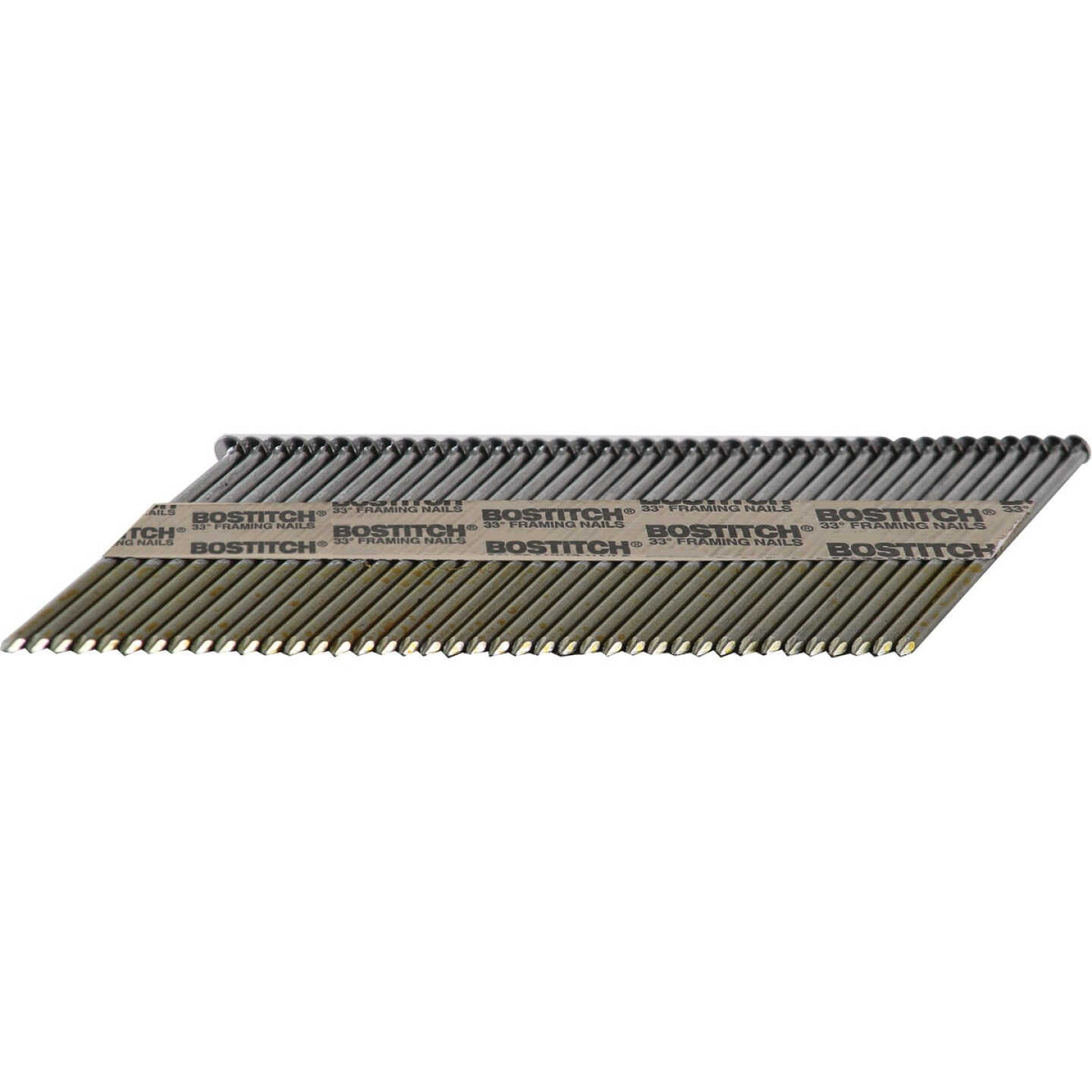 Bostitch 30 Degree Paper Tape Bright Offset Round Head Framing Stick Nail, 3-1/4 In. x .120 In. (2500 Ct.) Image 1