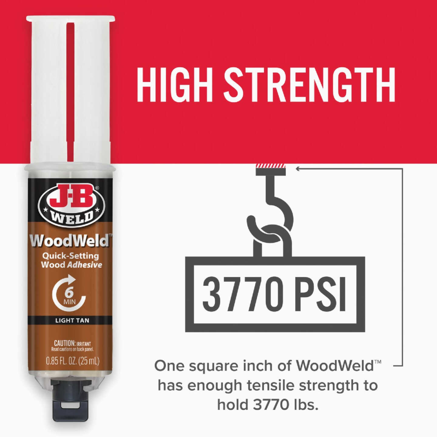 J-B Weld 0.85 Oz. WoodWeld Epoxy, Syringe Image 3