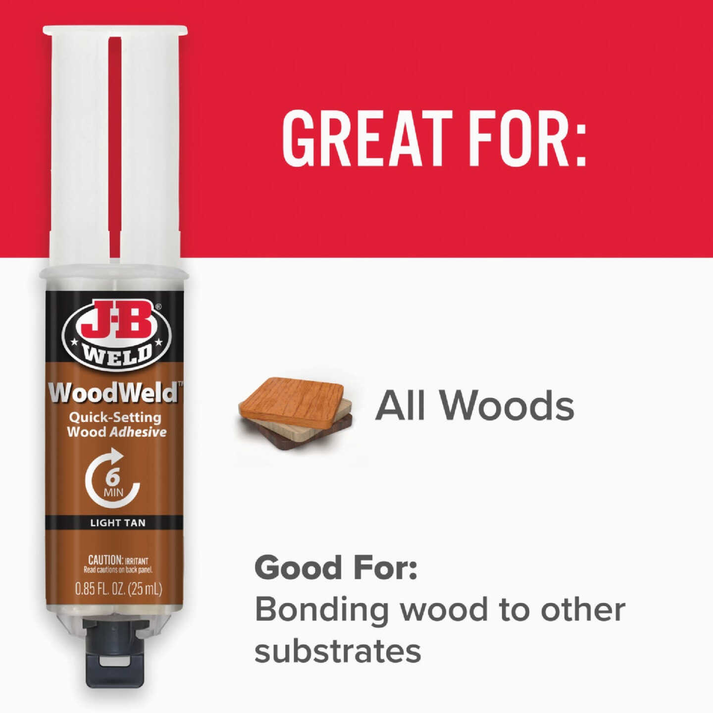 J-B Weld 0.85 Oz. WoodWeld Epoxy, Syringe Image 6