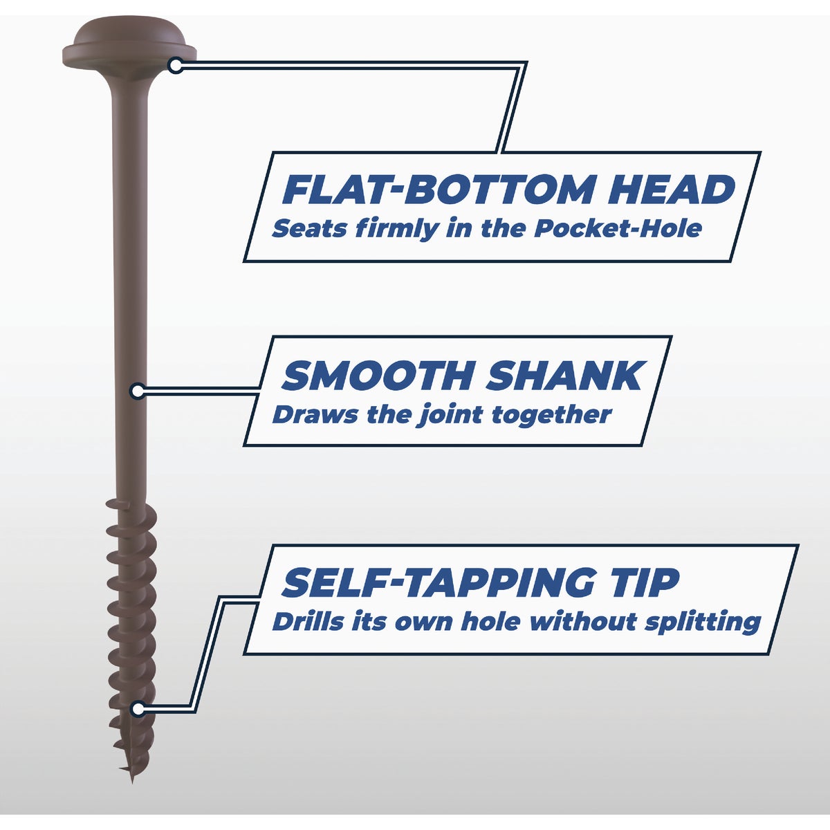 Kreg Protec-Kote #14 x 2-1/2 In. Square Coarse Thread Maxi-Loc Head HD Pocket-Hole Screw (30 Ct.) Image 3
