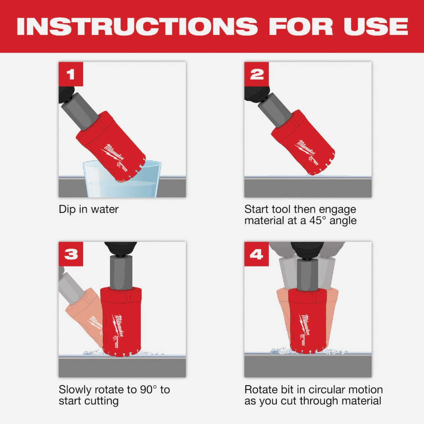 Milwaukee Diamond Plus 1-1/4 In. Diamond Grit Hole Saw Image 3