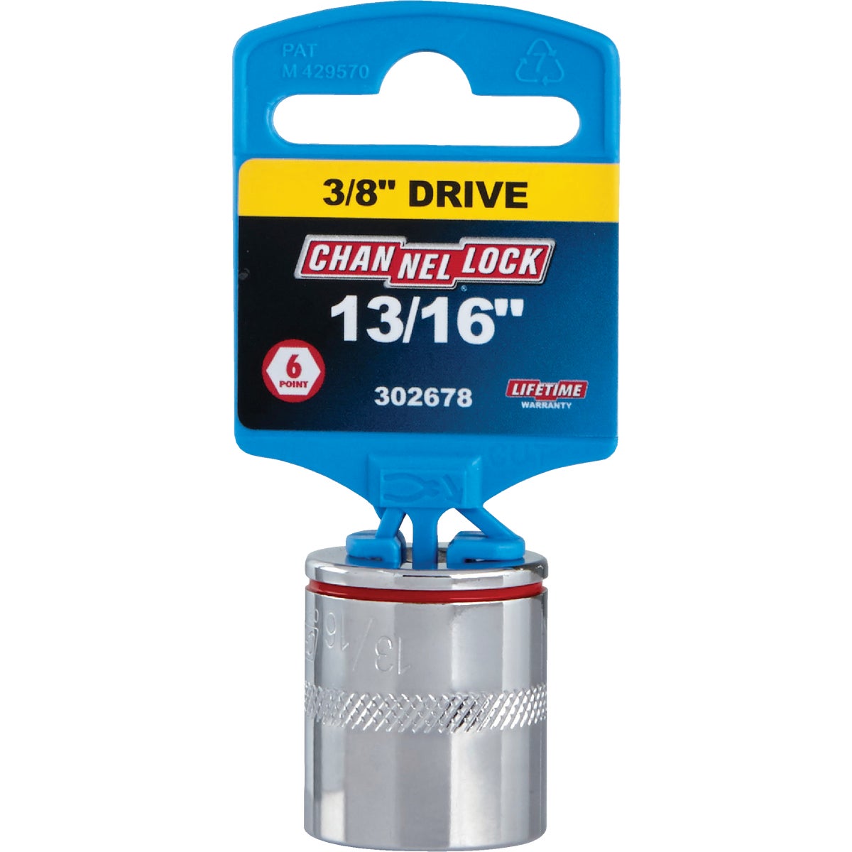 Channellock 3/8 In. Drive 13/16 In. 6-Point Shallow Standard Socket Image 2