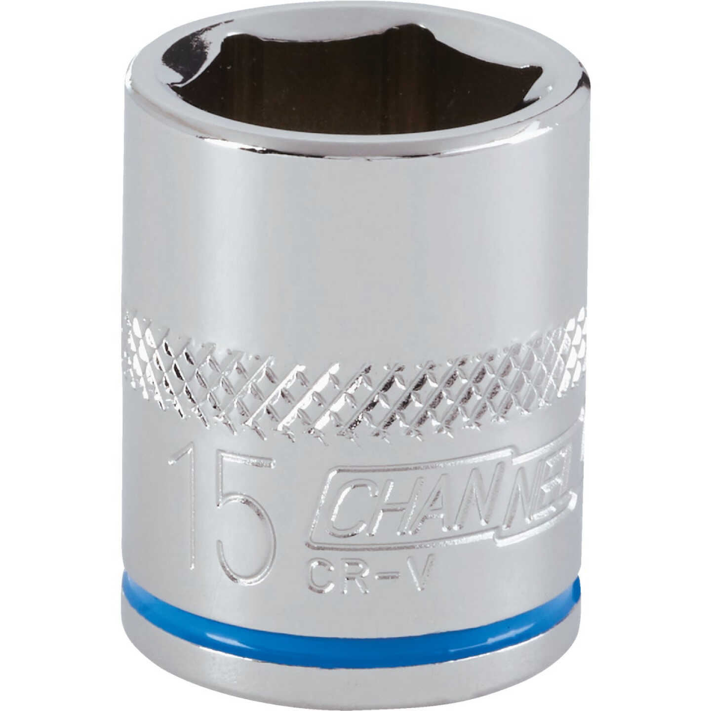 Channellock 3/8 In. Drive 15 mm 6-Point Shallow Metric Socket Image 1