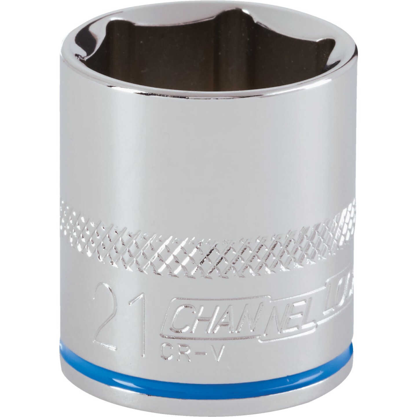 Channellock 3/8 In. Drive 21 mm 6-Point Shallow Metric Socket Image 1