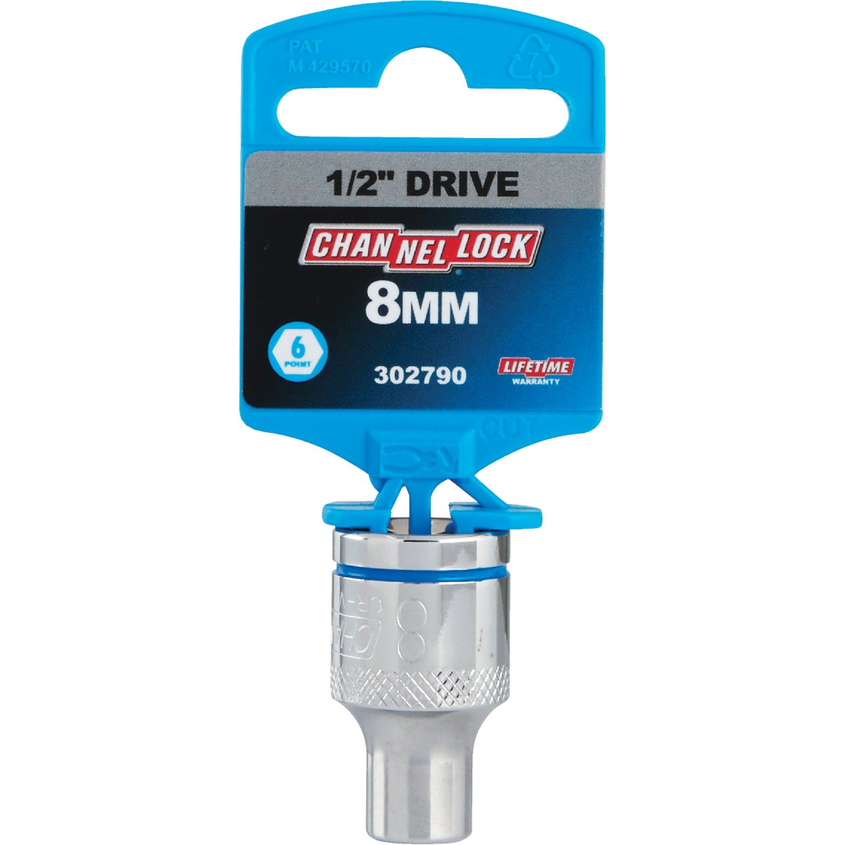 Channellock 1/2 In. Drive 8 mm 6-Point Shallow Metric Socket Image 2