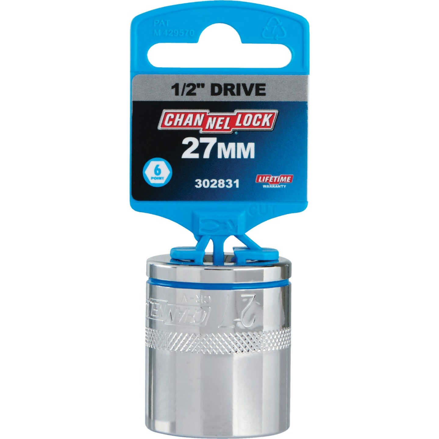 Channellock 1/2 In. Drive 27 mm 6-Point Shallow Metric Socket Image 2