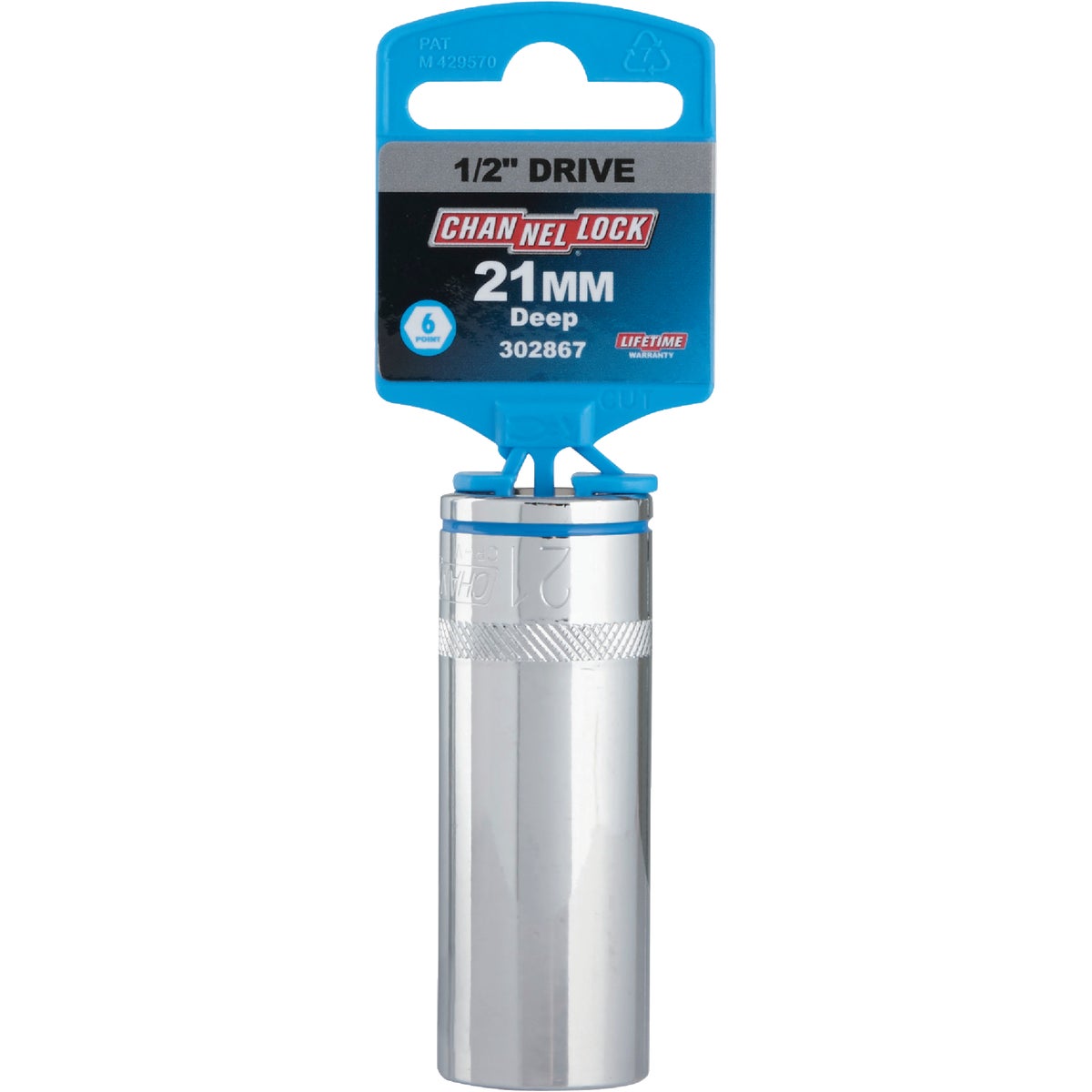 Channellock 1/2 In. Drive 21 mm 6-Point Deep Metric Socket Image 2
