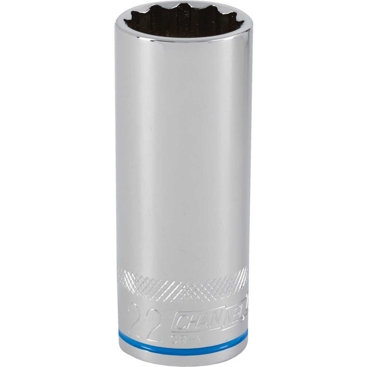 Channellock 1/2 In. Drive 22 mm 12-Point Deep Metric Socket Image 1