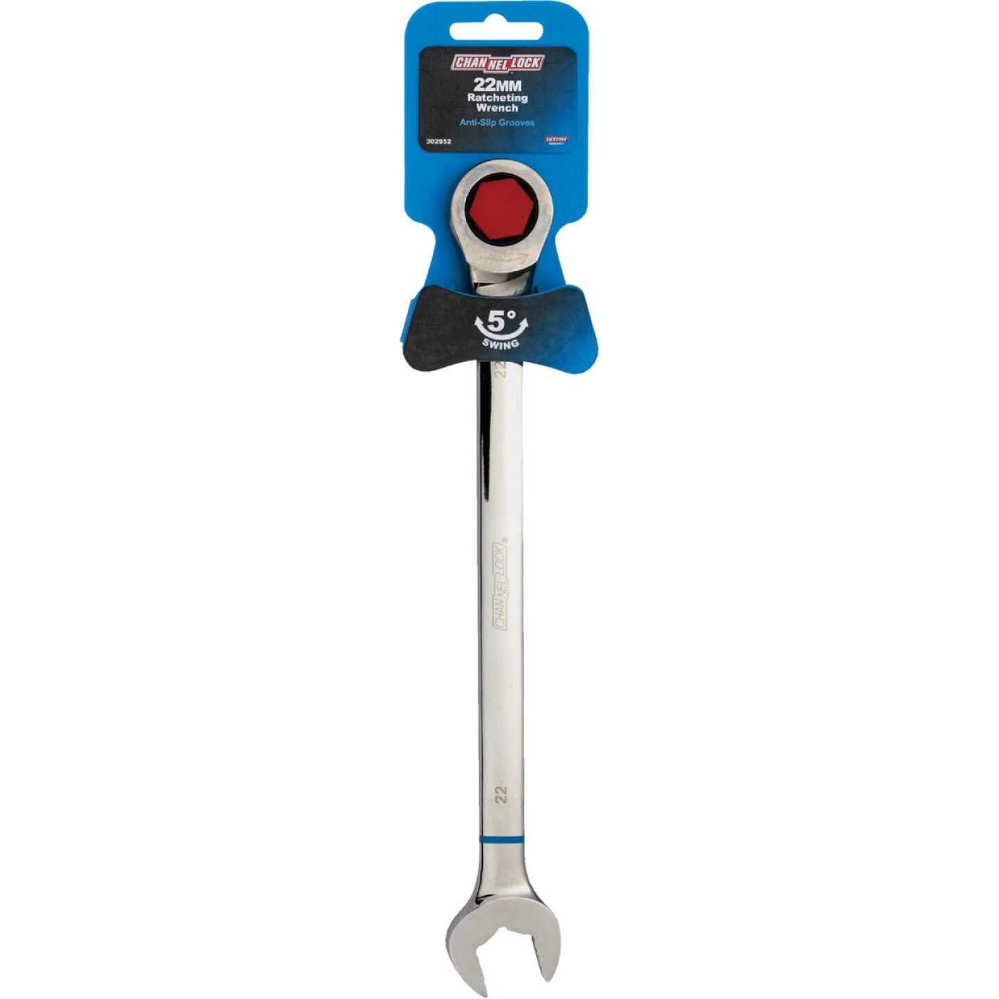 Channellock Metric 22 mm 12-Point Ratcheting Combination Wrench Image 2