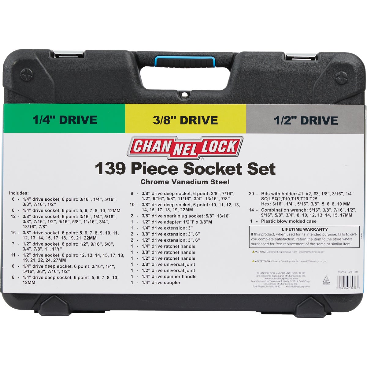 Channellock SAE & Metric 6-Point Combination Ratchet & Socket Set (139-Piece) Image 9