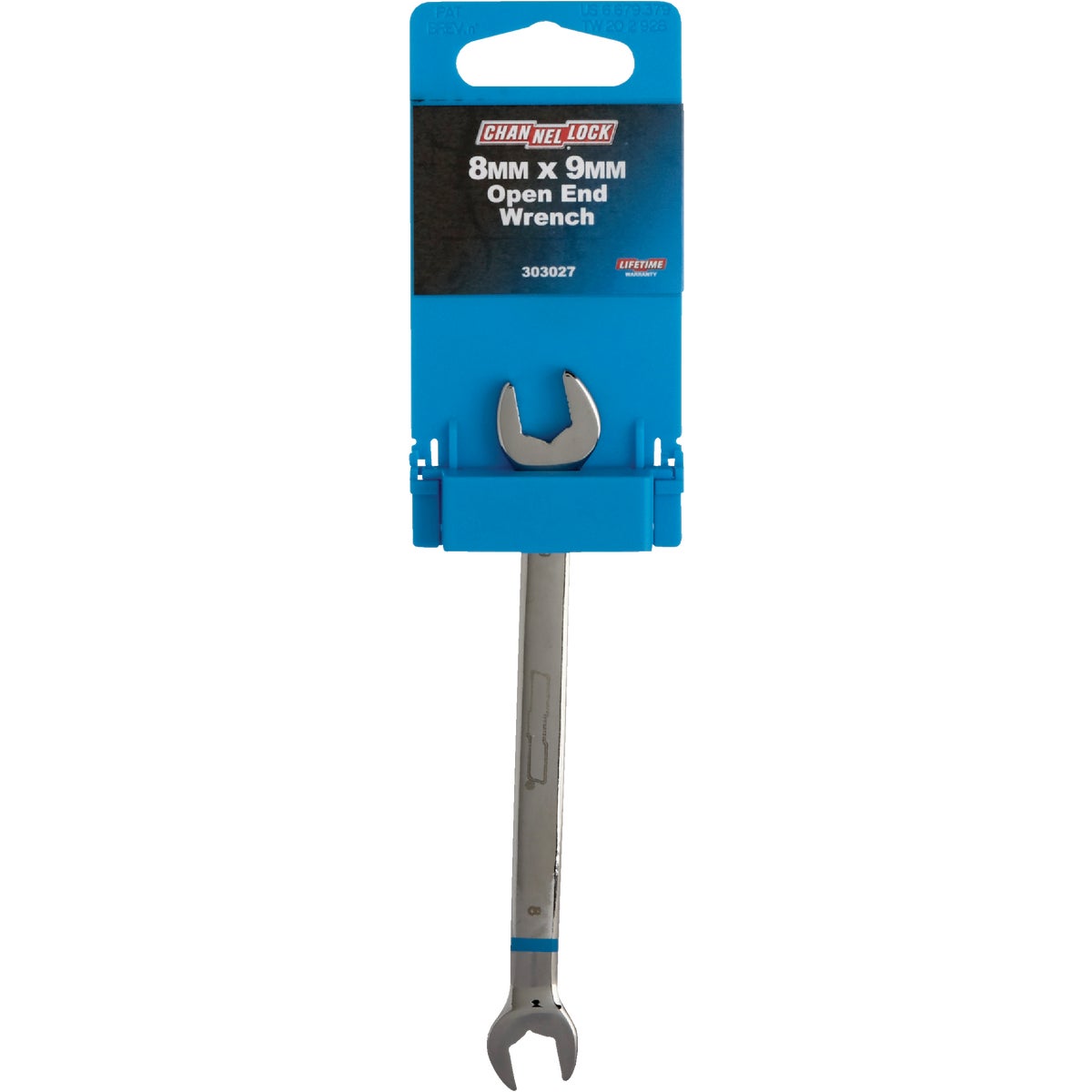 Channellock Metric 8 mm x 9 mm Open End Wrench Image 2