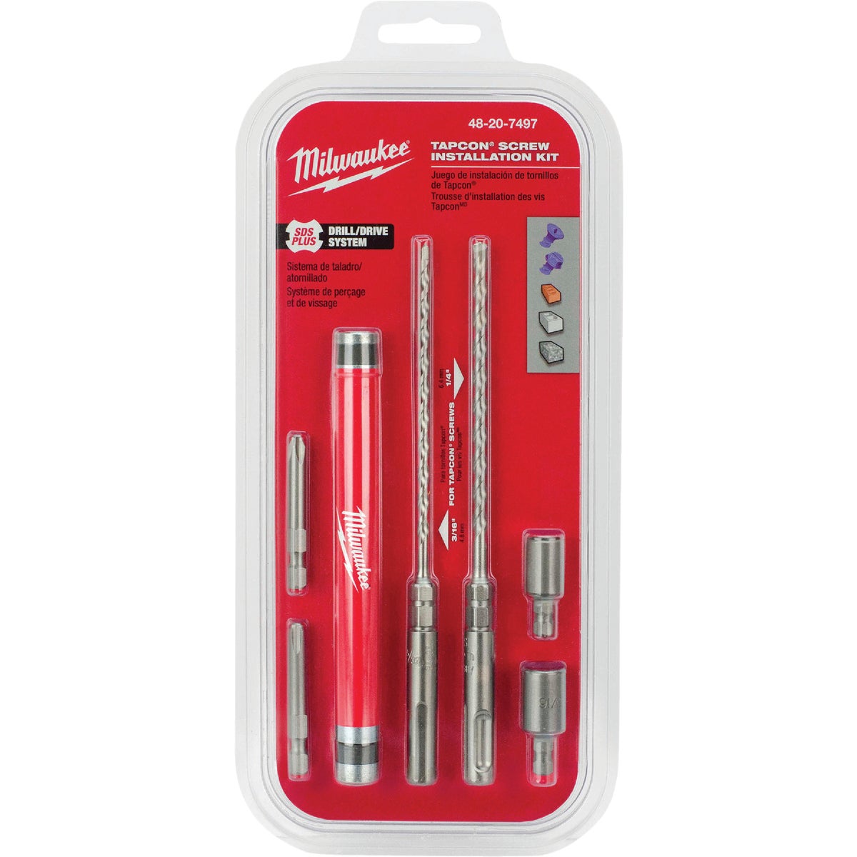 Milwaukee SDS-PLUS Rotary Hammer Drill Bit Set (7-Piece) Image 1