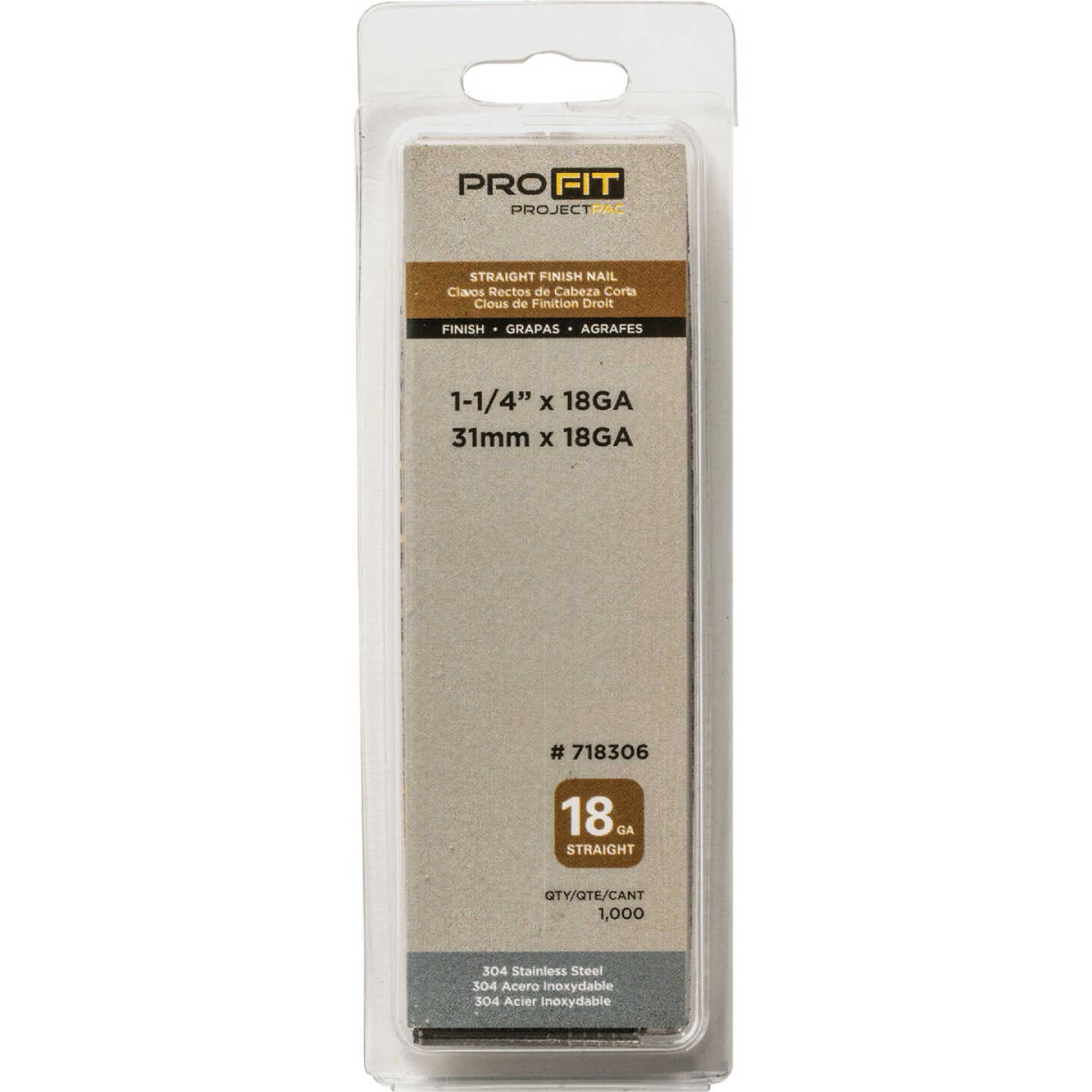 Pro-Fit 1-1/4 In. 18 Gauge 304-Stainless Steel Brad Nail (1000 Ct.) Image 2