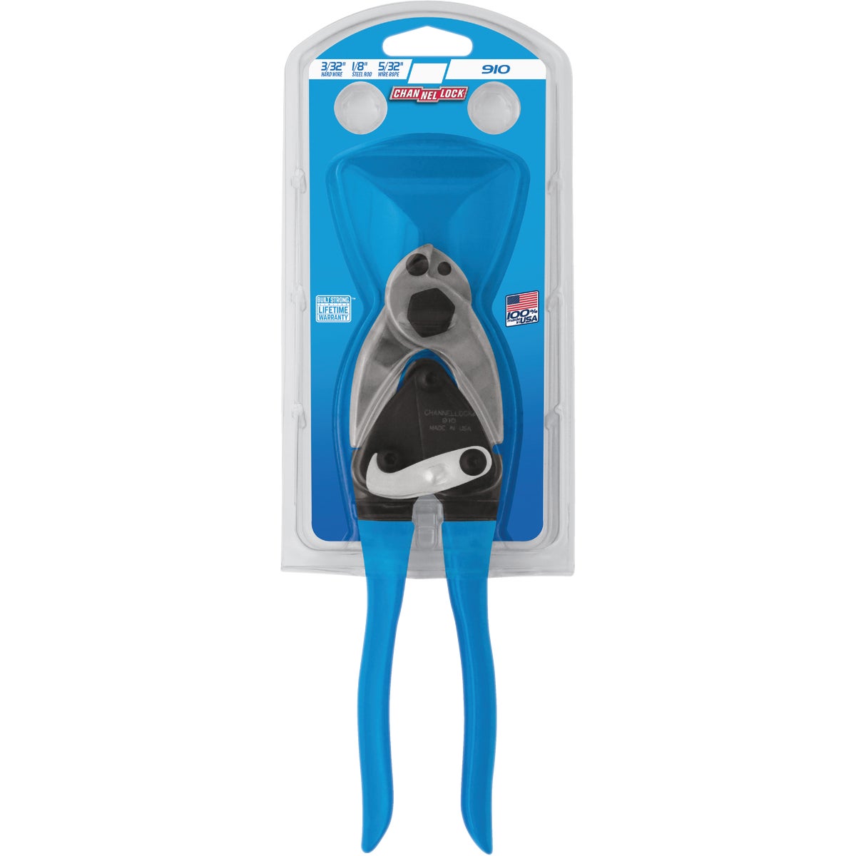 Channellock 9 In. 3/32 In. Hardwire & 5/32 In. Wire Rope Cable Cutter Image 2